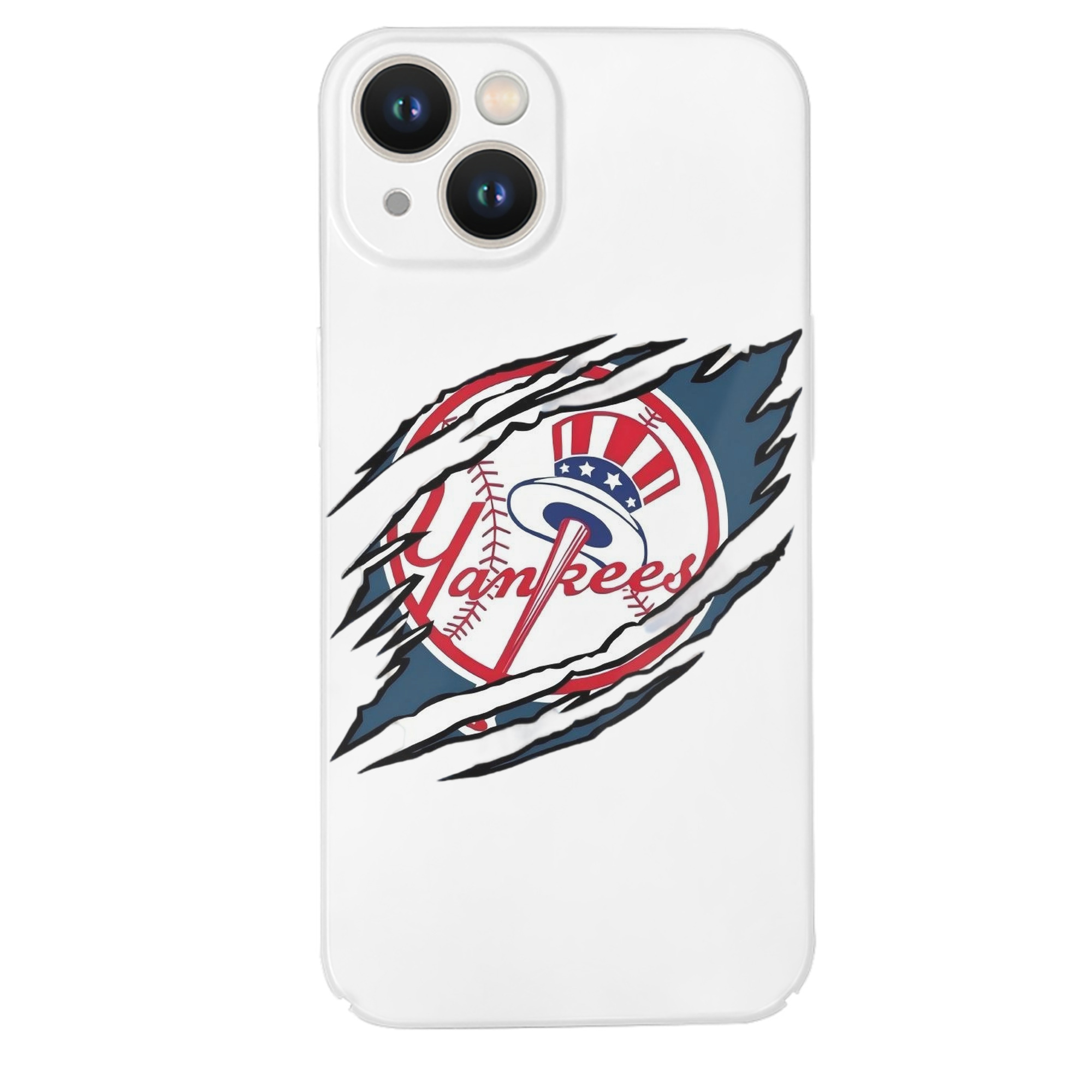 New York Yankees Claw Logo IPhone 14 Series Full-Cover Hard Case – Shockproof With Raised Camera Protection – Precise Cutouts, Wireless Charging Compatible – Durable, Anti-Yellowing, Easy To Clean